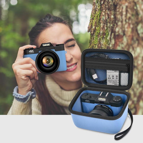 Vlogging Camera Case Compatible with Duluvulu/for TEBNGIHNM/for zheozeig/for Oiadek 4K Digital Cameras for Youtube. Vlog Camera Carrying Storage f...