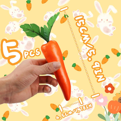 Lorigun 5 Pcs Simulation Carrots Artificial Vegetables Home&Kitchen Decorations...