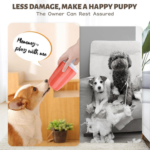Squeaky Plush Dog Toys,Interactive Plush Dog Toy Stuffed Plush Dogs Chew Toy for Small Medium Large Breed Chewer,Durable Drink and Glasses Toys wi...