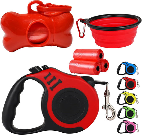 Retractable Dog Leash,Heavy Duty Dog Leash Retractable,Dog Walking Leash for Small Dog or Cat up to 26 lbs,360° Tangle-Free Strong Nylon Tape,Anti...