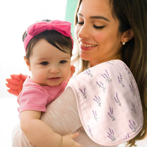 LifeTree Muslin Baby Burp Cloths - Ultra Soft 2 Pack Organic Cotton Large 22'' by 10'' Absorbent Milk Spit Up Rags - Burping Cloths for Newborn, G...