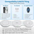 3 in 1 Wireless Charger for iPhone MagSafe Foldable - Magnetic Travel 18W Fast Charging Station Soft Silicone Sleep-Friendly Portable Charger Stan...