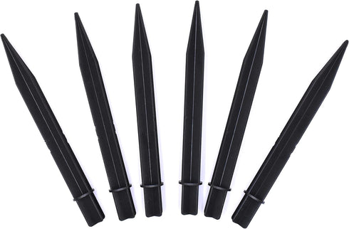 6Pcs 8.25 Inch Reinforced Ground Spikes, Solar Lights Spikes, ABS Plastic Lights Replacement Stakes, Ideal for Solar Pathway Lights Garden Lights ...