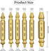 6 Pieces Gold Screw Extractor Kit,HSS 4341 Damaged Screw Extractor Set,Remover for Stripped Head Screws Nuts & Bolts Drill Bit Tools...