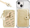 M-Plateau Phone Wallet Stick On PU Leather Card Holder With Zipper Coin Pocket Compatible with iPhone and iPhone Case for Women With 3M Adhesive A...