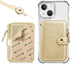 M-Plateau Phone Wallet Stick On PU Leather Card Holder With Zipper Coin Pocket Compatible with iPhone and iPhone Case for Women With 3M Adhesive A...