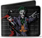 Buckle-Down Men's DC Comics Wallet, Bifold, Harley Quinn Hugging Joker Pose Lineup Grays, Vegan Leather, Multicolor, Standard Size...