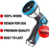Garden Hose Nozzle, Water Spray Nozzles for Garden Hose, Durable High Pressure Water Hose Sprayer Nozzle with 10 Patterns for Watering Plants, Was...