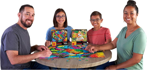 RoseArt - Kodak Premium Mosaics - Rainbow Tiger - 750 Piece Jigsaw Puzzle for Adults...
