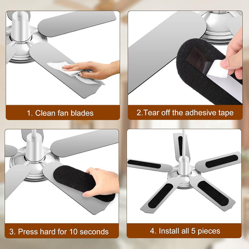 5pcs Ceiling Fan Filters, Activated Carbon Air Filters Ceiling Fan Air Purifier Pads Ceiling Fan Air Filter for Home Office Keep Air Fresh...