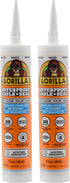 Gorilla Waterproof Caulk & Seal 100% Silicone Sealant Caulk, All Purpose, White, 10oz Cartridge (Pack of 2)...