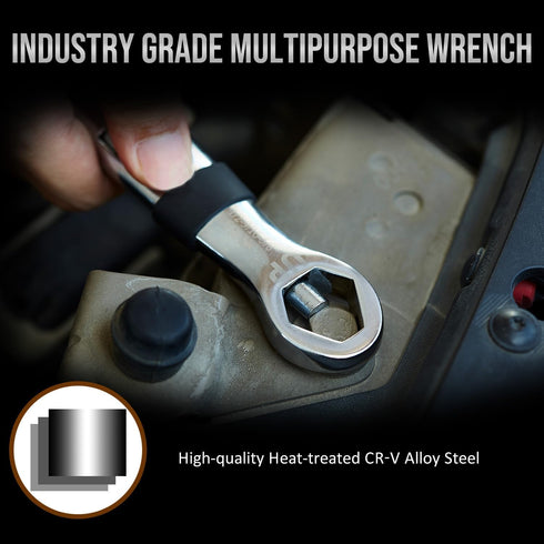 Lichamp Universal Wrench EDC Pocket Wrench Multi 23 Sizes from 1/4 to 3/4 inch and 7mm to 19mm...