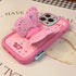for iPhone 15 Pro Case Cute iPhone 14 Pro Case iPhone 13 Pro Case with Kickstand Stand Holder 3D Butterfly Silicone Girls Women Phone Cases Lens S...