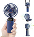 Personal Fan, Portable Hanging Neck Fan, 4000mAh USB-C Rechargeable 5-Speed Modes Powerful Desktop Fan with Base, Max 16H Run Time, Adjustable Lan...