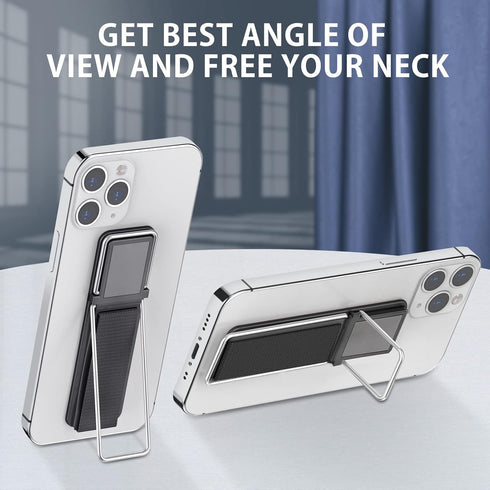 Phone Grip with Metal Stand, Magnetic Area, Cell Phone Strap Loop Finger Holder for Hand Handle Grips Gripper for Back of Phone Suitable for iPhon...