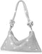 Kmise Rhinestone Sparkly Purse Silver Purse for Women Evening Clutch Bag for Prom Party Wedding Engagement...