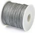 Cheriswelry 100M 0.8mm Nylon Beading Cord Gray Chinese Knotting Rattail Macrame Thread String Roll for Jewelry Making Kumihimo Wrapping Supplies D...