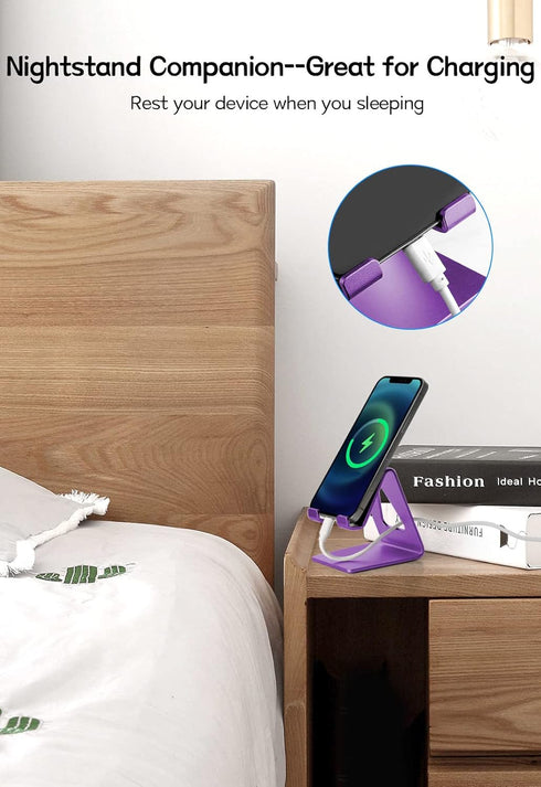 Cell Phone Stand, Phone Holder for Desk, Aluminum Desktop Phone Dock for iPhone 15 14 13 12 pro 11 X Xs max 8 7 6 6s Plus SE Samsung All Smart Pho...