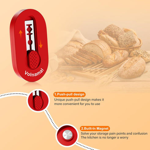 Magnetic Bread Lame Dough Scoring Tool - Push-pull Handle for Perfect Bread Scoring Tool for Sourdough Baking & Bread Making Tools, Sourdough Star...