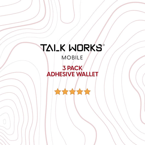 TalkWorks Phone Credit Card Holder Adhesive Wallet Compatible w/ iPhone 15 Pro/15 Pro Max, 14/14 Plus, 13/13 Mini - Stick On ID Pocket (Black, Pac...