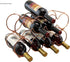 Dependable Industries inc. Essentials Rose Gold Stackable Table Top Wine Rack - Holds up to 7 Bottles and Keeps Wine Horizontal to Prevent Oxidati...