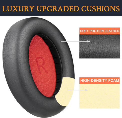 SOULWIT Professional Earpads Cushions Replacement for 1MORE SonoFlow/SonoFlow SE Headphones, Ear Pads with Soft Protein Leather, Noise Isolation F...