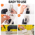 2 pcs One Step in Place Stainless Steel Square Slot Cutter for Electrical Box Drywall Outlet Cutout Tool oscillating Square Blade for Drywall, Pla...