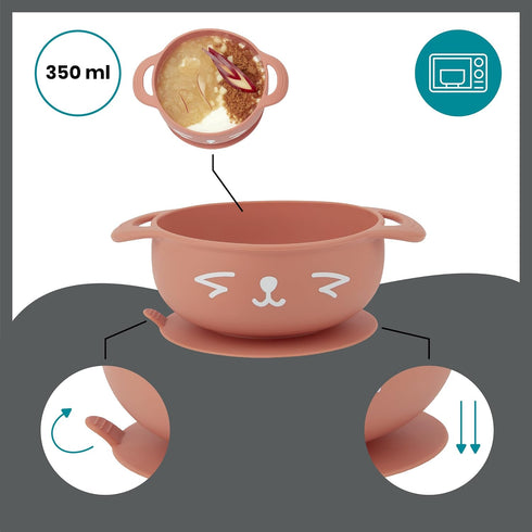 Babymoov TAST'ISY Baby Feeding Set, BPA-Free Non-Toxic Food Grade Silicone Suction Bowl and Spoon (MICROWAVE & DISHWASHER SAFE)...