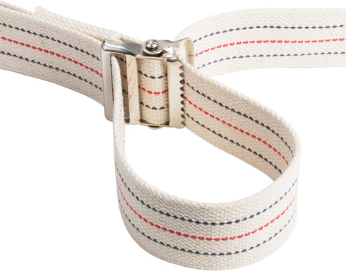 COW&COW Transfer and Gait Belt with Metal Buckle - Transfer Walking and Standing Assist Aid for Caregiver Nurse Therapist 2 inches (Beige with Str...