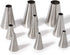 Round Piping Tip Set – 9 Stainless Steel Pastry Tips in Graduated Sizes with 20 Disposable Decorating Bags for Cupcakes, Cakes, Cookies, and Frost...