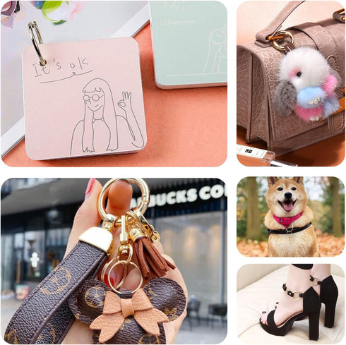 10 Pack 3/4 Inch Trigger Spring O Rings, Metal Round Carabiner Clip Snap Hook, Spring Keyring Buckles for Replacement Purse Strap, Paracord Lanyar...