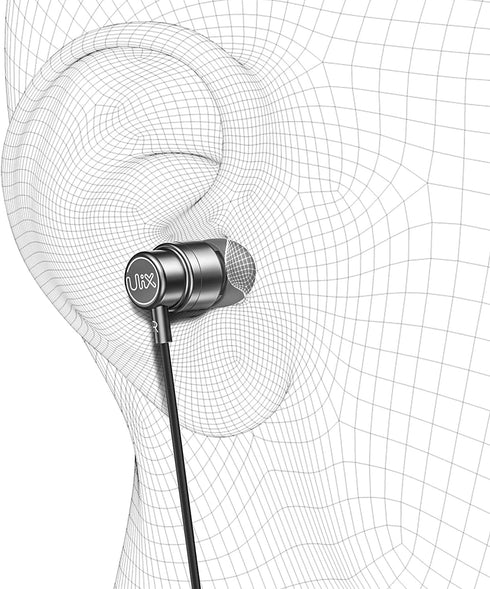 UliX Rider Wired Earbuds in-Ear Headphones, Earphones with Microphone, 5 Years Warranty, with Anti-Tangle Cable, Ear Buds for iPhone, iPad, Samsun...