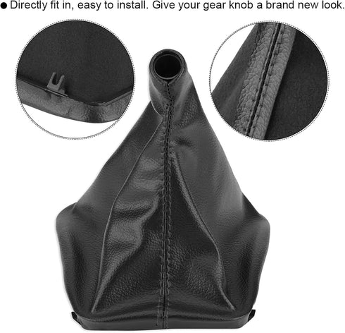 Acouto for pomo de cambio for BMW e30 Gear Gaiter Boot Cover Black Artificial Leather 46g Left Hand Driver Car Gear Stick Shift Knob Gaiter Boot C...