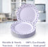 Silver Spoons Disposable Plates For Party - (20 Piece) Heavy Duty Disposable Dinner Set 7.5” , Fine Dining Plastic Dishes For Elegant China Look, ...