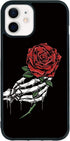 FANXI Gothic Rose Phone Case Compatible with iPhone 12/12 Pro 6.1 Inch - Shockproof Protective TPU Aluminum Cute Cool Red Rose Phone Case Designed...