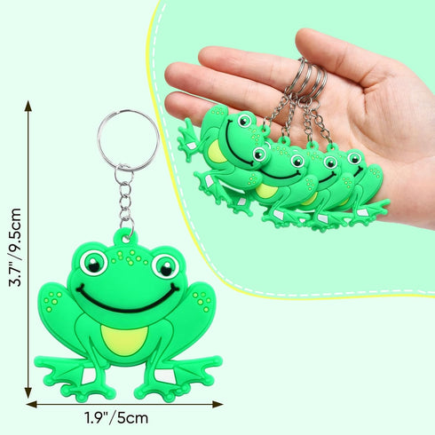 40 Pack Frog Keychains for Frog Themed Party Favors, Birthday Party Bag Fillers, Baby Shower Return Gifts...