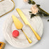 Cake Knife and Server Set with 6 Pcs Cake Forks,Wedding Cake Cutting Set for Birthday Anniversary Parties and Festival(8 PCS, Gold)...