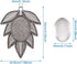 PH PandaHall Pandhall 6 Set Leaf Tibetan Antique Silver Alloy Pendant Cabochon Bezel Settings with Clear Glass Cabochons, Trays: 18x25mm...