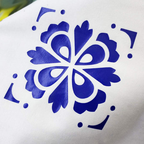 guangyintong Blue Heat Transfer Vinyl HTV Rolls, 12" x 8ft Blue Iron on Vinyl for T-Shirts Glossy Surface Blue HTV Vinyl for All Cutter Machines E...