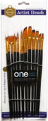 12 Pcs Artist Paint Brushes Set with Synthetic Sable Hair for Acrylic Oil Watercolor Fine Art Painting, Full Range of Sizes & Shapes Kit...