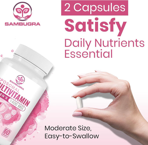 Liposomal Multivitamin for Women 1400MG - Womens Daily Multi Vitamins Supplements with Iron, Vitamin A, C, D, E and B Complex for Immune Health, H...