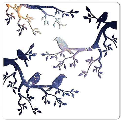 GORGECRAFT Tree Stencil Template Bird Large 11.8x11.8 Inch Reusable Birds on Tree Stencil Leaf Silhouette Sign Home Decor Hummingbird Template for...