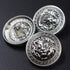 14 Pieces Silver Vintage Antique Metal Blazer Button Set - 3D Lion Head - for Blazer, Suits, Sport Coat,18mm 23mm(Silver)...