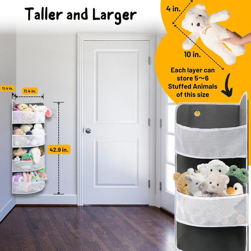 Soft Corner Shelf | Safe Hanging Organizer | Child-Friendly Wall Mount Storage | for Sundries, Toys, Stuffed Animals, Diapers | for Pantry Closet ...