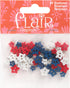 Blumenthal Lansing Red White and Blue Shaped Buttons, Traditional Stars 3.9 inches...