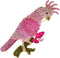 Alilang Womens Golden Tone Pink Rhinestones Tropical Parrot Cockatoo Bird Brooch Pin...