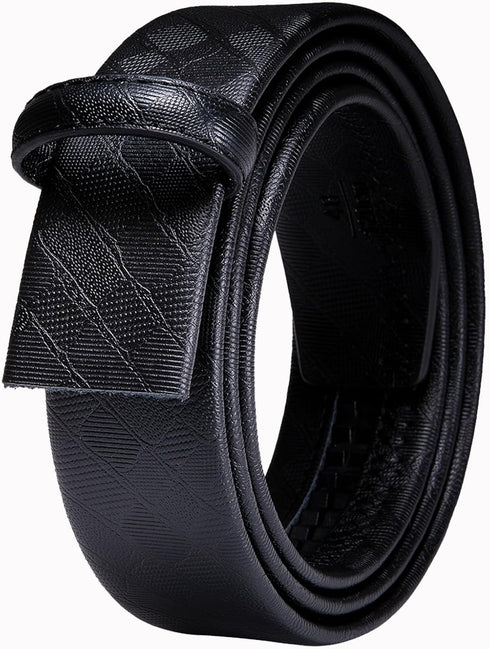 Barry.Wang Ratchet Belt Buckle Strap Replacement 1 3/8”,Leather Belt Straps for 40MM Slide Click Buckle,Trim to Fit...