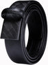 Barry.Wang Ratchet Belt Buckle Strap Replacement 1 3/8”,Leather Belt Straps for 40MM Slide Click Buckle,Trim to Fit...