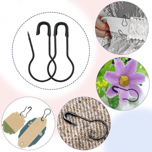Clothing Tag Pins Bulb Pin Metal Gourd Pin DIY Home Accessories Safety Pins Bulb Pin (Blcak)...