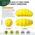 Indestructible Squeaky Dog Chew Toys for Aggressive Chewers, Food Grade Material Dog Chew Toys, Tough Durable Dog Toys for Medium Large Breed (Yel...